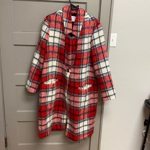 NWT Plaid Old Navy trench size XL